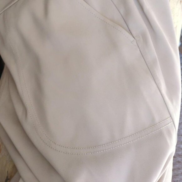 Max Studio London Wide Leg Khaki Pants Sz 10 Palazzo High Waisted Coastal Grandm - Picture 4 of 5